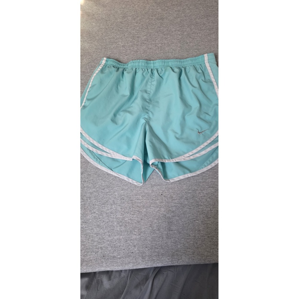 Nike Dri-FIT Women's Athletic Shorts light blue Mesh, sz Medium